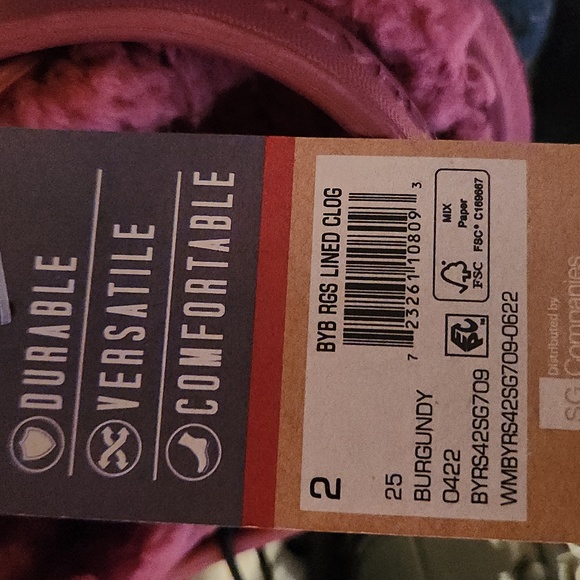 Rugged Shark Kids Lined Sherpa Style Fabric Clog shoes size 2 - Picture 9 of 9